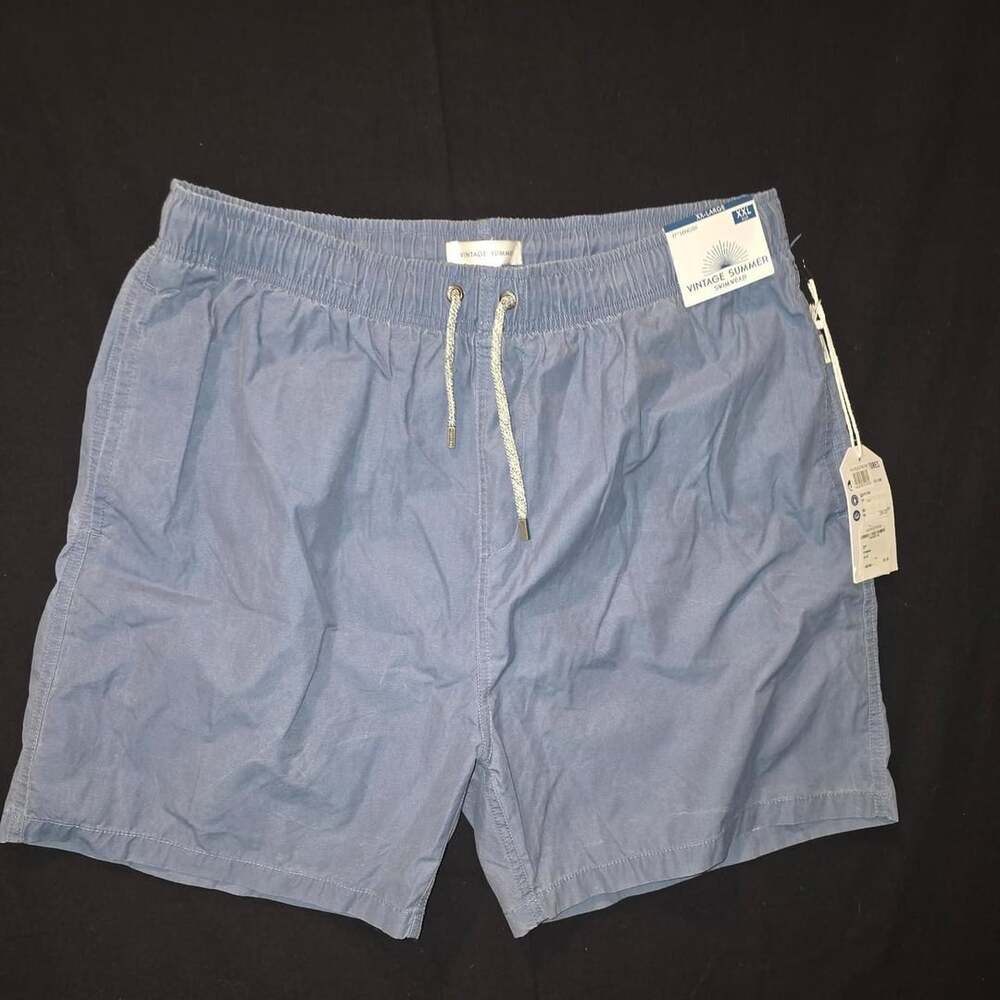 Vintage Summer Swimwear Blue Swim Shorts XXL